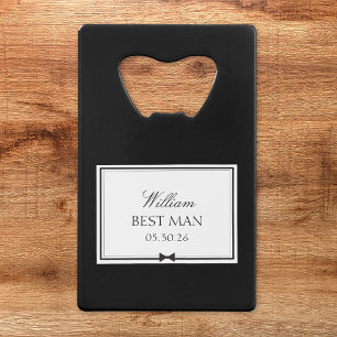 Personalisiert Classic Modern Simple Bowtie Trauze Geldbeutel Flaschenöffner