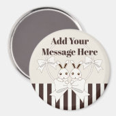 Personalisiert Classic Moderne Niedliche Zweibass Magnet (Vorderseite/Rückseite)