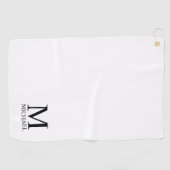 Personalisiert Classic Monogram und Name Golf Hand Golfhandtuch (Horizontal)