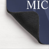 Personalisiert Classic Monogram und Name Navy Blue Mousepad (Ecke)