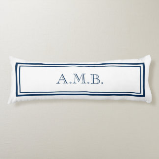Personalisiert Classic Navy Blue Monogram Seitenschläferkissen