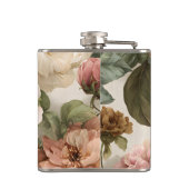 Personalisiert Classic Romantic Garden Rose Flachmann (Rückseite)