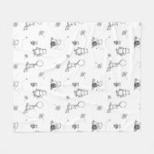 Personalisiert Classic Winnie Bear Baby Name Blank Fleecedecke (Vorderseite (Horizontal))