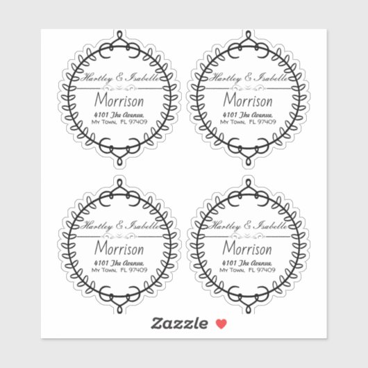 Personalisiert Clear Calligraphy Address Labels (Blatt)