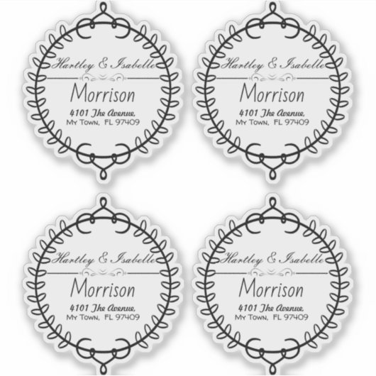 Personalisiert Clear Calligraphy Address Labels (Vorderseite)