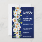 Personalisiert Clear Floral White Daisy Wedding Einladung (Vorderseite)