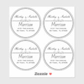 Personalisiert Clear Round-Address-Labels Aufkleber (Blatt)