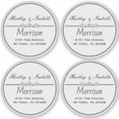 Personalisiert Clear Round-Address-Labels Aufkleber (Vorderseite)
