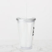 Personalisiert Clear Tumbler mit Stroh Acryltrinkbecher (Rechts)