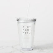 Personalisiert Clear Tumbler mit Stroh Acryltrinkbecher (Rückseite)