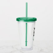 Personalisiert Clear Tumbler mit Stroh Acryltrinkbecher (Rechts)