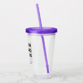 Personalisiert Clear Tumbler mit Stroh Acryltrinkbecher (Links)