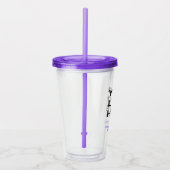 Personalisiert Clear Tumbler mit Stroh Acryltrinkbecher (Rechts)