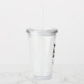 Personalisiert Clear Tumbler mit Stroh Acryltrinkbecher (Rechts)