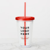 Personalisiert Clear Tumbler mit Stroh Acryltrinkbecher (Vorderseite)