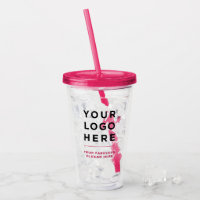 Personalisiert Clear Tumbler mit Stroh