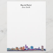 Personalisiert Cleveland Skyline Letterhead Briefbogen (Vorderseite)