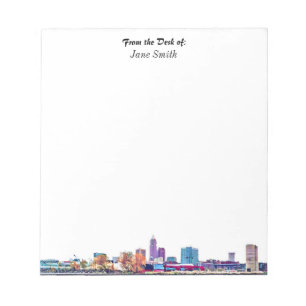 Personalisiert Cleveland Skyline Notepad Notizblock