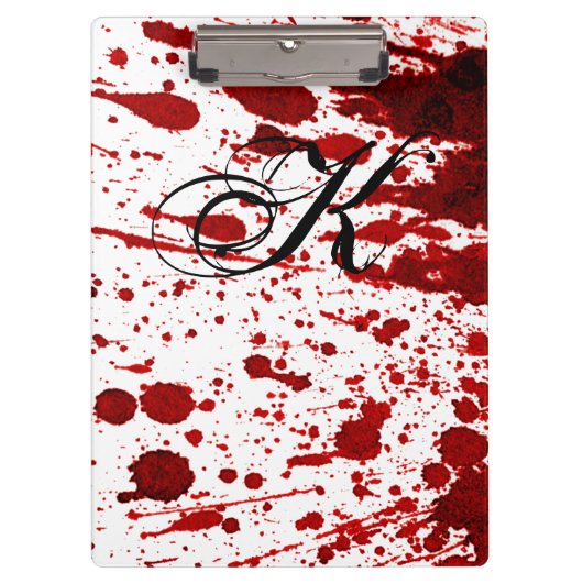 Personalisiert Clip Board Blutdruck Spritzer Vampi Klemmbrett (Vorderseite)