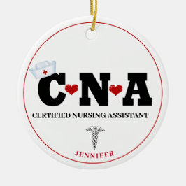 Personalisiert CNA Nurse Weihnachten Keramik Ornament