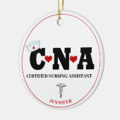 Personalisiert CNA Nurse Weihnachten Keramik Ornament (Links)