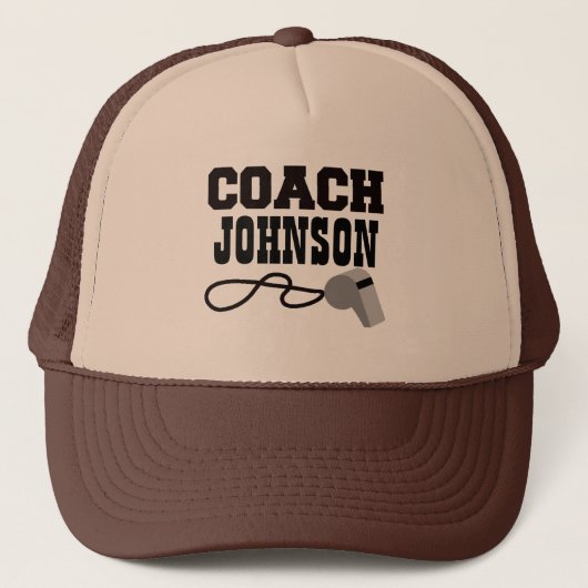Personalisiert Coach Whistle Trucker Hat Truckerkappe (Vorderseite)