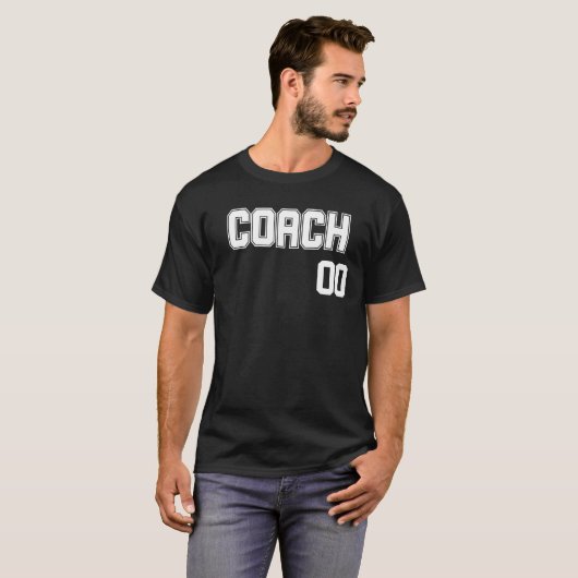 Personalisiert Coach's Name and Number Jersey Styl T-Shirt (Vorne ganz)