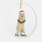 Personalisiert Cocker Spaniel (Blonde Tan Golden) Keramik Ornament (Links)