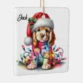 Personalisiert Cocker Spaniel Weihnachten Keramikornament (Rechts)