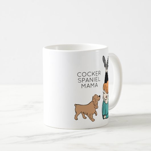 Personalisiert Cocker Spanisch Mama Kaffee Tasse (VorderseiteRechts)