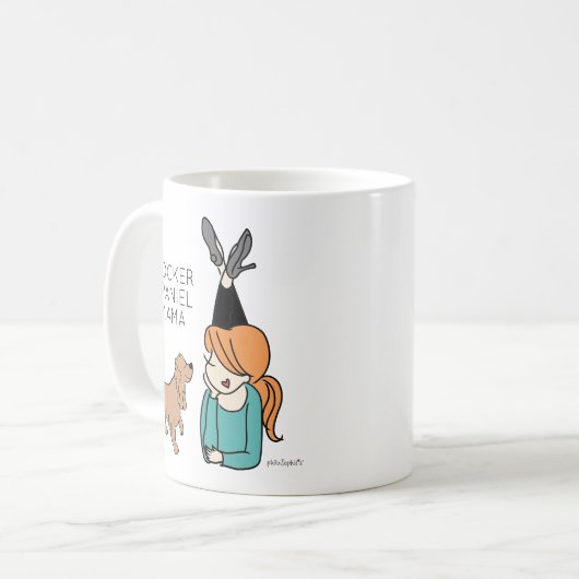 Personalisiert Cocker Spanisch Mama Kaffee Tasse (Vorderseite Links)