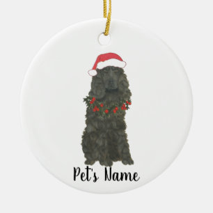 Personalisiert Cocker Spanisch (Schwarz) Keramik Ornament