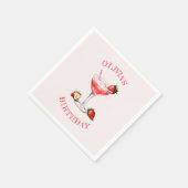 Personalisiert Cocktail Geburtstagsparty Paper Nap Serviette (Ecke)