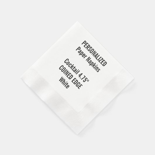 Personalisiert Cocktailpapier Napkins Serviette (Ecke)