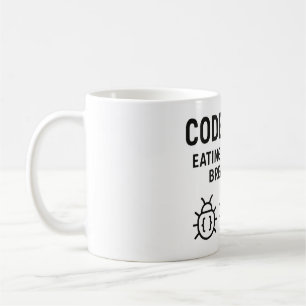 Personalisiert Coder Kaffee Tasse - Essbugs für BF