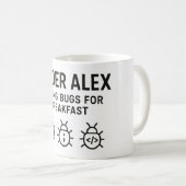 Personalisiert Coder Kaffee Tasse - Essbugs für BF (VorderseiteRechts)