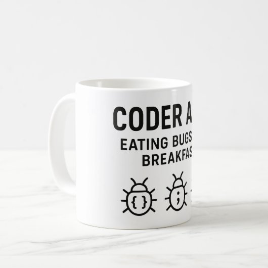 Personalisiert Coder Kaffee Tasse - Essbugs für BF (Vorderseite Links)