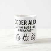 Personalisiert Coder Kaffee Tasse - Essbugs für BF (Mittel)