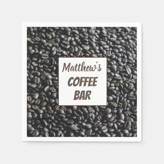 Personalisiert Coffee Bar Personalisiert Napkins Serviette (Vorderseite)
