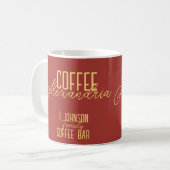 Personalisiert Coffee Bar Rustikale Typografie Kaffeetasse (Vorderseite Links)
