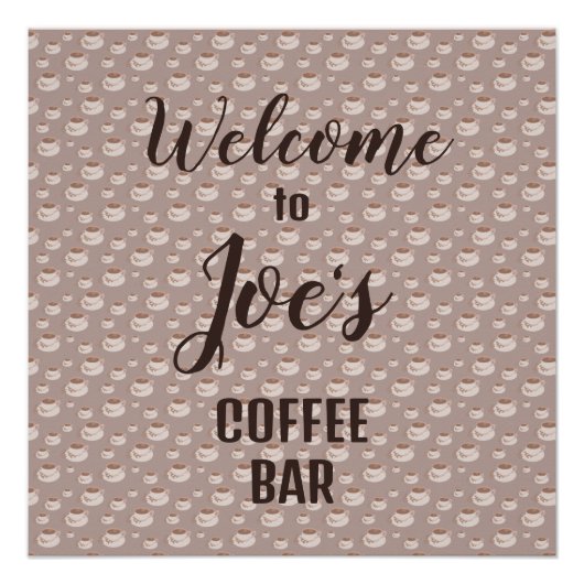 Personalisiert Coffee Bar Station Kaffeepulster Poster (Vorderseite)