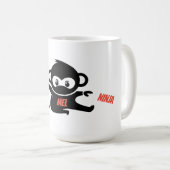 Personalisiert Coffee Ninja Kaffee Tasse (VorderseiteRechts)