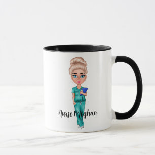 Personalisiert "Cold Coffee #NurseLife" (Blonde) Tasse