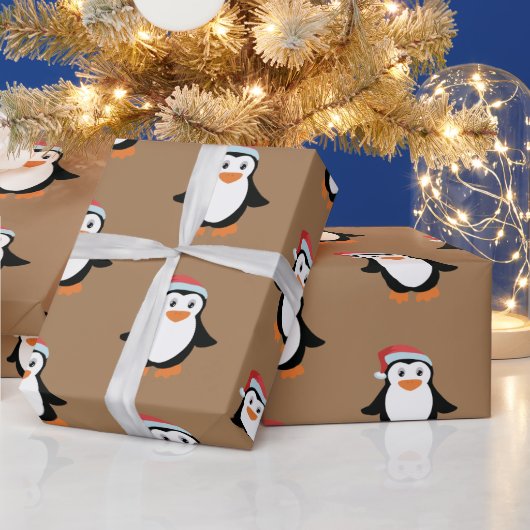 Personalisiert Collage Penguin - Funny Christmas Geschenkpapier (Feiertage)