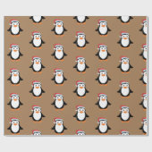 Personalisiert Collage Penguin - Funny Christmas Geschenkpapier (Flach)
