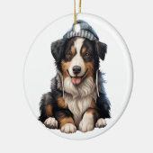 Personalisiert Collie Dog Keramik Ornament (Links)