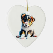 Personalisiert Collie Puppy Keramik Ornament (Rechts)