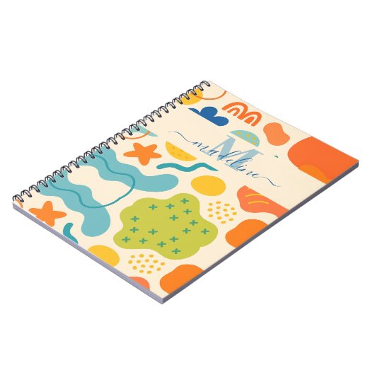 Personalisiert Color Splash Abstraktes Notebook Notizblock (Linke Seite)