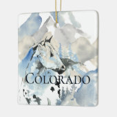Personalisiert Colorado Horse in den Bergen Weihna Keramikornament (Links)