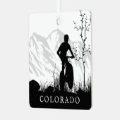Personalisiert Colorado Mountain Bike Ornament Aus Metall (Vorderseite links)